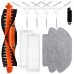 LIVERYDE Accessoires Pièces détachées pour Xiaomi Mi Robot Vacuum-Mop 2S / Mop Pro / STYJ02YM / XMSTJQR2S, 1 Brosse Principale, 4 brosses latérales, 2 filtres hepa, 2 Chiffons, 1 Outil
