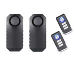 Lancoon Alarme Vélo, Antivol pour Véhicules Moto Moto avec Télécommande, 113 DB Super Fort (Pack De 2)