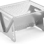 Lixiin Mini Barbecue, Barbecue Portable Mini Barbecue à Charbon Pliable BBQ Grill Barbecue, Barbecue au charbon de bois pour 1 à 2 personnes (21 * 16 * 12cm) (Model 2)