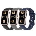 MIJOBS 3 Pièces Bracelets Compatible avec Huawei Watch Fit Mini Bracelet de Remplacement Sport Respirant Bracelets de Montre en Silicone pour Huawei Watch Fit Mini Smartwatch Accessoires