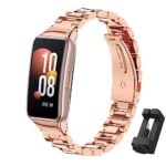 MIJOBS Bracelet Compatible avec Honor Band 7 Accessoires pour Smartwatch Bracelet en Acier Inoxydable pour Honor Band 6/7, Huawei Band 6/6Pro