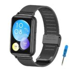 MIJOBS Huawei Watch Fit 2 Bracelet de Rechange, Accessoires pour Montres Intelligentes Huawei Watch Fit 2 & Watch Fit 2 Active & Watch Fit 2 Élégant Bracelets en Métal en Acier Inoxydable