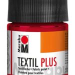 Marabu Peinture pr Textile Textil Plus, Rouge Carmin, 50ml - par 1 - Fin de s'rie - cr'atif