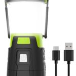 Maxesla Lampe Camping Rechargeable 1800 Lumens, 5000mAh Mise à niveau Double puissance Lampe Camping LED, 4 Modes de Lampe Camping étanche à Intensité Variable pour Camping,Urgence, Randonnée,Pêche