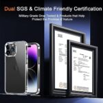 Milomdoi [10 en 1 Protection Coque pour iPhone 14 Pro Max Case Transparente Accessoire Etui Antichoc Housse 3 Pièces Vitre Verre Trempé 3 Pièces écran Caméra Accessoires Compatible avec MagSafe