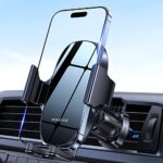 Miracase Support Telephone Voiture, [2 en 1] Porte Téléphone Voiture Grille aération Pare Brise Tableau de Bord Compatible avec iPhone, Samsung, Huawei, Xiaomi