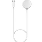 MoKo Chargeur Compatible avec Google Pixel Watch, Station de Charge Magnétique avec Câble de Charge USB-C de 1M, Blanc