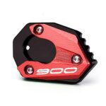 Modeer Compatible avec Kawasaki Z900 2017-2022 Moto CNC Support Extension Béquille Latérale Pad z 900 Z900 Accessoires (Rouge)