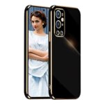 NEINEI Antichoc Coque pour OnePlus 9 Pro 5G,Etui de Très Mince Placage TPU,Housse de Élégant Conception Simple Miroir Silicone Brillant Cover Case,Noir