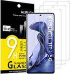 NEW'C Lot de 3, Verre Trempé pour Xiaomi 11T 5G / Xiaomi 11T Pro 5G, Film Protection écran - Anti Rayures - sans Bulles d'air -Ultra Résistant (0,33mm HD Ultra Transparent) Dureté 9H Glass