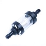 Namvo 6mm rétro Moto Modification pièces métal Huile Filtre à Carburant Amovible en Verre Transparent Filtre à Carburant Moto Accessoires Noir
