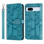 ONETHEFUL Coque Portefeuille Étui Google Pixel 7a Housse Protection Accessoires Case Flip Cover Phone Étuis en Faux Cuir avec Stand pour Pixel 7a Bleu