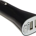 PARENCE Chargeur de Voiture USB, 2 Ports Chargeur de Voiture, Quick Charge 3.0 Chargeur Allume-Cigare USB Compatible avec iPhone, iPad Samsung Galaxy S10/S9/S8, Huawei, Xiaomi Noir (Noir), CHARG_001