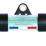 Porte Vignette Assurance Moto Tube, Accessoire Scooter/Moto Support De Vignette Assurance Etanche Noir ✯Marque FRANÇAISE UGOZEN✯ 50x30 mm d'affichage pour Moto/Scooter/Quad