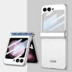 SHIEID Coque Compatible avec Samsung Galaxy Z Flip5, Charnière magnétique Z Flip 5 avec Protecteur Case, Case pour Galaxy Z Flip5 2023-Argent