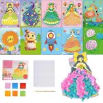 SKJJL Jouets de Bricolage Art de Poke, 10 Pièces De Peinture à La Main Pour Enfants Poke Art DIY Toys Paper Craft Kit pour Enfants Filles Garçons 3 4 5 6 7 8 Ans DIY Handmade Toys (Dreamy World)