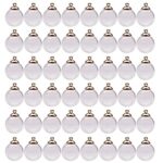 SamanthaSamantha Boule de Verre Transparente, Faite À La Main Globe en Verre Soufflé, pour fFaire des Boucles d'oreilles ou de L'artisanat, 16 mm (50 Perles de Verre Creuses + 50 Couvercles Ronds)