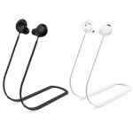 Sangle Anti-Perte pour Galaxy Buds 2 Pro (2022) : Accessoires de Longe en Silicone Souple AIYAAIYA Sports compatibles avec Les écouteurs Bluetooth sans Fil Samsung Galaxy Buds Pro 2 (Noir + Blanc)