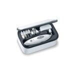 Sanitas SMA 35 Set de manucure/pédicure électrique | Avec 7 embouts professionnel pour le soin des ongles | Blanc/argent