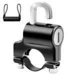 Serrure De Casque De Moto Antivol Guidon Verrouillage De Casque avec Clés, Pièces De Cadenas De Sécurité pour 22mm-24mm Guidon De Moto(avec Corde De Rappel)
