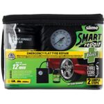Slime 50138-51 Kit d’Urgence pour Réparation de Crevaison Smart Spair Plus pour Pneus de Voitures, Comprend un Produit Anti-crevaison, une Pompe de Gonflage, Adapté aux Voitures, Réparation en 12 min