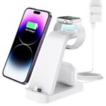 Station de Charge Apple pour iPhone 14/13/12/11/Pro/Max/XS/XR/X/8/7/6/5/Plus, Chargeur Apple Watch 8/Ultra/7/6/SE/5/4/3/2/1, Chargeur iPhone for AirPods2/3/Pro/Pro2