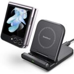 SwanScout Chargeur Induction pour Samsung Z Flip, Pliable Rapide Chargeur sans Fil pour Samsung Galaxy Z Flip 5/Z Flip 4/Z Flip 3, Samsung Station de Charge pour Z Flip/Moto Razr 40(Non Adaptateur)