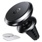 Syncwire Support Téléphone Voiture Magnétique - Porte Smartphone Voiture Aimanté Rotation 360° Accroche Portable Forts Compatible avec iPhone/Samsung/Huawei/GPS etc. - Noir