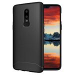 TUDIA Arch S, Etui Coque Léger Entièrement Mat Conçu pour OnePlus 6 (Noir)