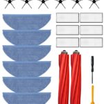 Tallgoo 22 Kit Accessoires Pièces de Rechange pour Xiaomi Roborock S7/S7 Plus/S7 MaxV/S7 Pro/S7 MaxV Ultra/T7/T7 Plus/T7S Plus,2 brosses principales/6 Filtres/6 Serpillière/6 Brosses Latérales