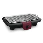 Tefal Easygrill BG90E5 Adjust Barbecue électrique de table, 2300 W, surface de cuisson : 720 cm², nettoyage facile, noir/bordeaux