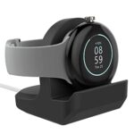TiMOVO Station de Chargement Compatible avec Google Pixel Watch, Support de Chargeur en Silicone Antidérapant avec Fente de Gestion du Câble Intégrée, Support de Recharge Vertical Compact, Noir