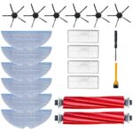UPhitnis 20 Kit Accessoires Pièces de Rechange pour Xiaomi Roborock S7 S7+ S7 Plus S7 MaxV Plus Ultra T7 T7S T7 Plus T7S Plus, 2 brosses principales, 4 brosses latérales, 4 filtres, 6 Serpillière