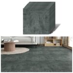 VEELIKE Dalle PVC Adhesive Sol Béton Carrelage Adhesif Sol Gris Vintage Sol PVC Adhesif Dalle pvc Sol Garage Carreaux Adhesif Cuisine Stickers Carrelage Adhesif Mural 1.5mm 30cm×30cm 12 Pièces