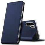 Verco Etui pour Huawei P30 Pro, Coque Pochette Portefeuille pour Housse Huawei P30 Pro avec Magnétique Fonction Wallet - Bleu