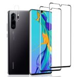 Verre Trempé pour Huawei P30 Pro, [2+1 Pièces] Caméra Arrière Protecteur pour Huawei P30 Pro, 3D Full Coverage, Sans Bulles, Film Protection Ecran pour Huawei P30 Pro