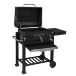 WOLTU CPZ8135sz Barbecue au Charbon de Bois,Barbecue réglable en Hauteur et avec Roues 113x45.5x100cm,Noir