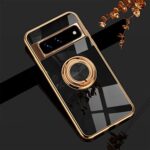XINYEXIN Coque pour Google Pixel 7A avec Anneau Support Rotatif à 360 Degrés, Souple TPU Silicone Case Antichoc Housse Bague Étui pour Google Pixel 7A - Le Noir