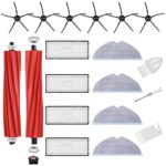 ZEYXINH 18 Kit Accessoires Pièces de Rechange pour Xiaomi Roborock S7 S7+ S7 Plus S7 MaxV Plus Ultra T7 T7S T7 Plus T7S Plus, 2 Brosses Principales, 6 Brosses Latérales, 4 Filtres, 6 Serpillière