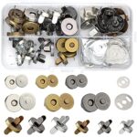 Zhenle Lot de 24 Boutons Magnétiques de 14 mm et 18 mm,3 Couleurs Pressions Couture pour Sacs à Main,Manteaux,Vestes,Coupe-vent, Portefeuilles,Sac à Dos
