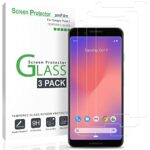 amFilm Verre Trempé Protecteur D'écran pour Pixel 3 (3 Pièces), Film Protection écran pour Google Pixel 3 (2018)