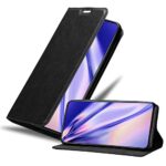 cadorabo Coque Compatible avec OnePlus 8T en Noir Nuit - Housse Protection avec Fermoire Magnétique, Stand Horizontal et Fente Carte - Portefeuille Etui Poche Folio Case Cover