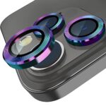 imluckies Caméra Arrière Protecteur Compatible avec iPhone 14 Pro/iPhone 14 Pro Max 2022 - Dureté 9H Film de Protection pour Objectif en Verre Trempé HD - Anneau de Lentille en Métal - Colorée