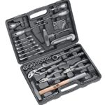 kwb Mallette à outils en plastique dur robuste avec 63 outils de qualité supérieure comme équipement de base solide pour les applications légères à la maison, à l'atelier ou en déplacement.