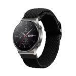 kwmobile Bracelet compatible avec Huawei Watch GT2 Pro / GT2 (46mm) / GT 2e - Bracelets de rechange en nylon pour fitness tracker - noir