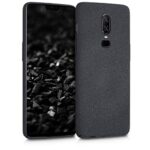kwmobile Coque Compatible avec OnePlus 6 - Housse de Téléphone Antidérapante en Plastique - Étui de Protection Noir Mat