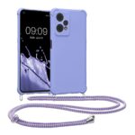 kwmobile Coque Collier Compatible avec OnePlus Nord CE 2 Lite 5G Coque - Coque Housse en Silicone avec Collier Lavande