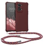 kwmobile Coque Collier Compatible avec OnePlus Nord 2T 5G Coque - Coque Housse en Silicone avec Collier Bordeaux Violet