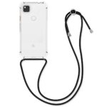 kwmobile Coque Collier Compatible avec Google Pixel 4a Coque - Housse de Protection en TPU avec Cordon Sangle - Transparent