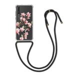 kwmobile Coque Collier Compatible avec Huawei P20 Pro Coque - Housse en Silicone avec Cordon de Collier - Rose Clair-Blanc-Transparent